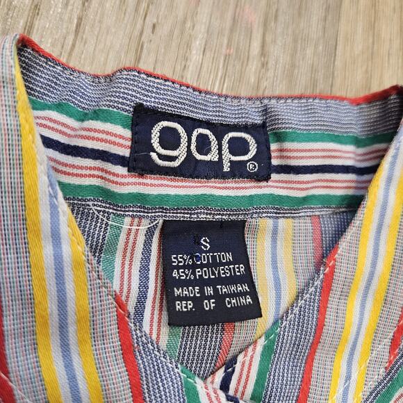 Vtg 70s GAP Multicolor Stripe Tank Womens S Retro Groovy Disco Hippie Boho 80s - Picture 6 of 8